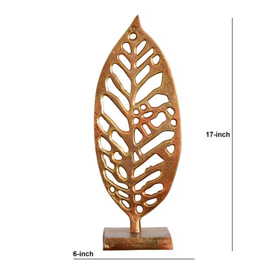 17" Copper Beech Sculpture Decorative Accent